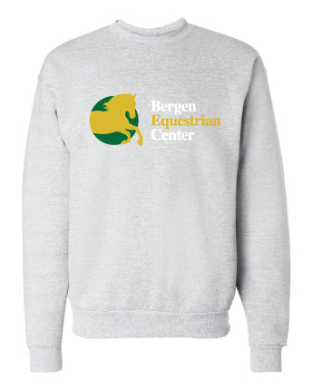 Bergen Equestrian Cotton Crewneck Sweatshirt - Grey