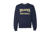 Braves Football Cotton Crewneck Sweatshirt - Design 2 (Navy)