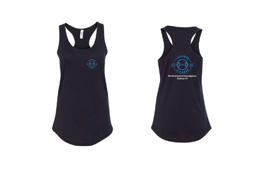 LaForge Fitness Women's Cotton Racerback Tank Top - Black