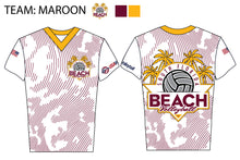 South Florida Beach Volleyball Sublimated Drifit V-Neck Shirt  - Team Maroon