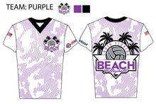 South Florida Beach Volleyball Sublimated Drifit V-Neck Shirt  - Team Purple