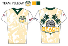 South Florida Beach Volleyball Sublimated Drifit V-Neck Shirt  - Team Yellow