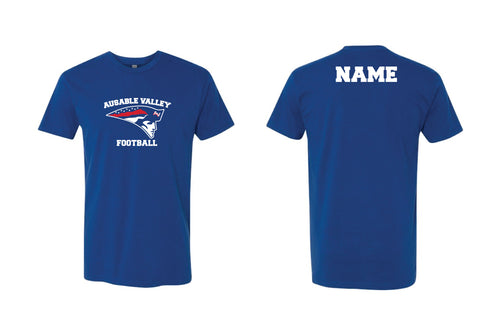 AuSable Patriots Football Cotton Crew Tee - Royal