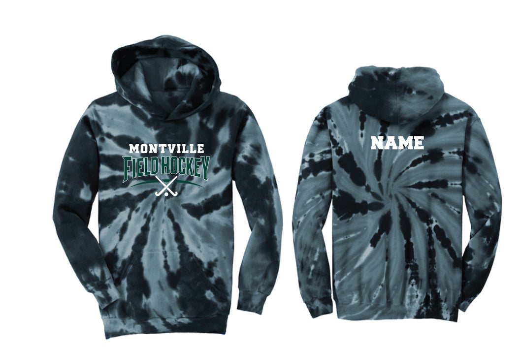 Montville Field Hockey Tie-Dye Cotton Hoodie - Black