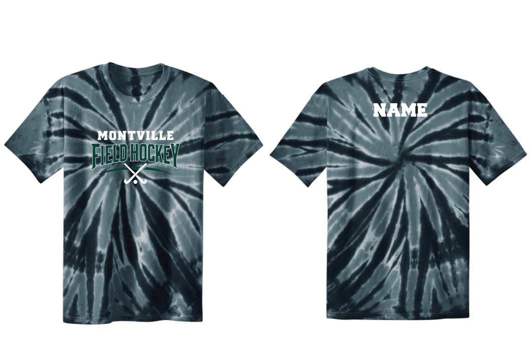 Montville Field Hockey Tie-Dye Cotton Crew Tee - Black