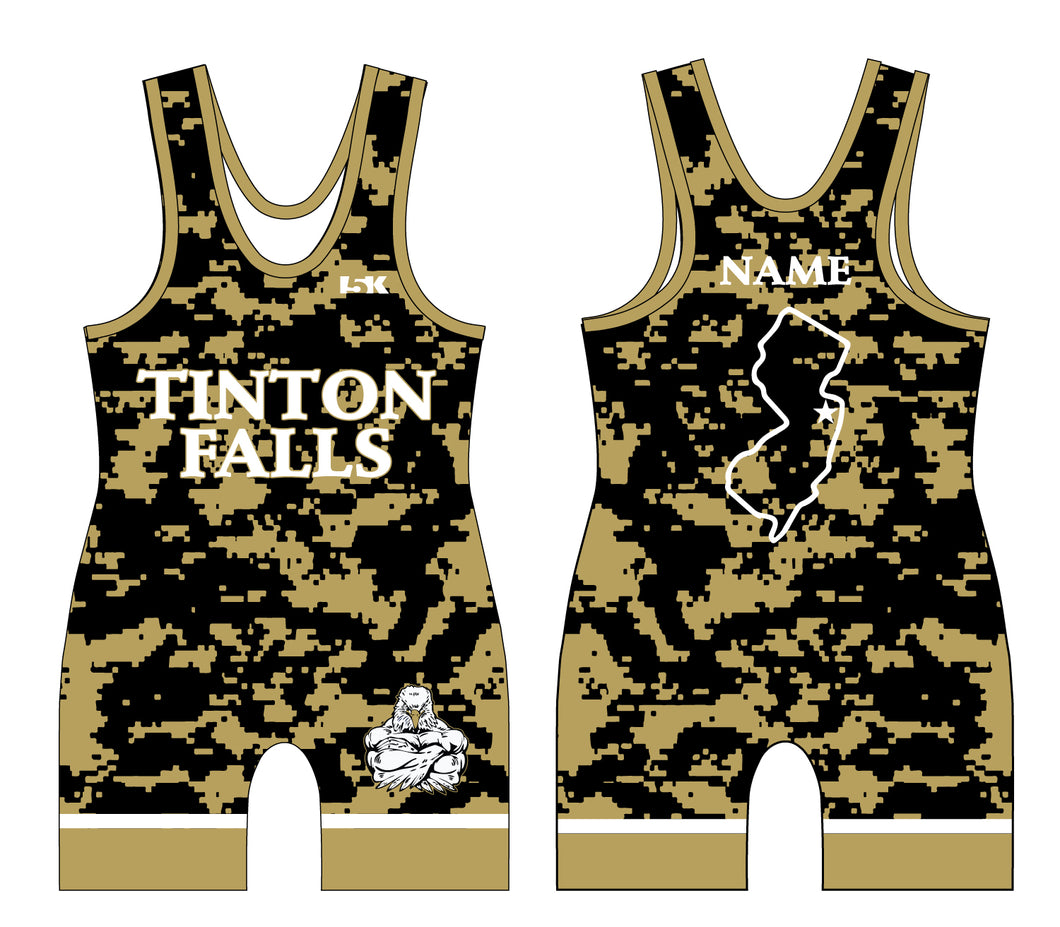 Tinton Falls Wrestling Sublimated Men's Singlet - Design 9