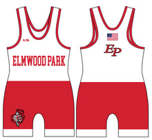 Elmwood Park HS Wrestling Sublimated Men's "Tournament" Singlet - Design 1