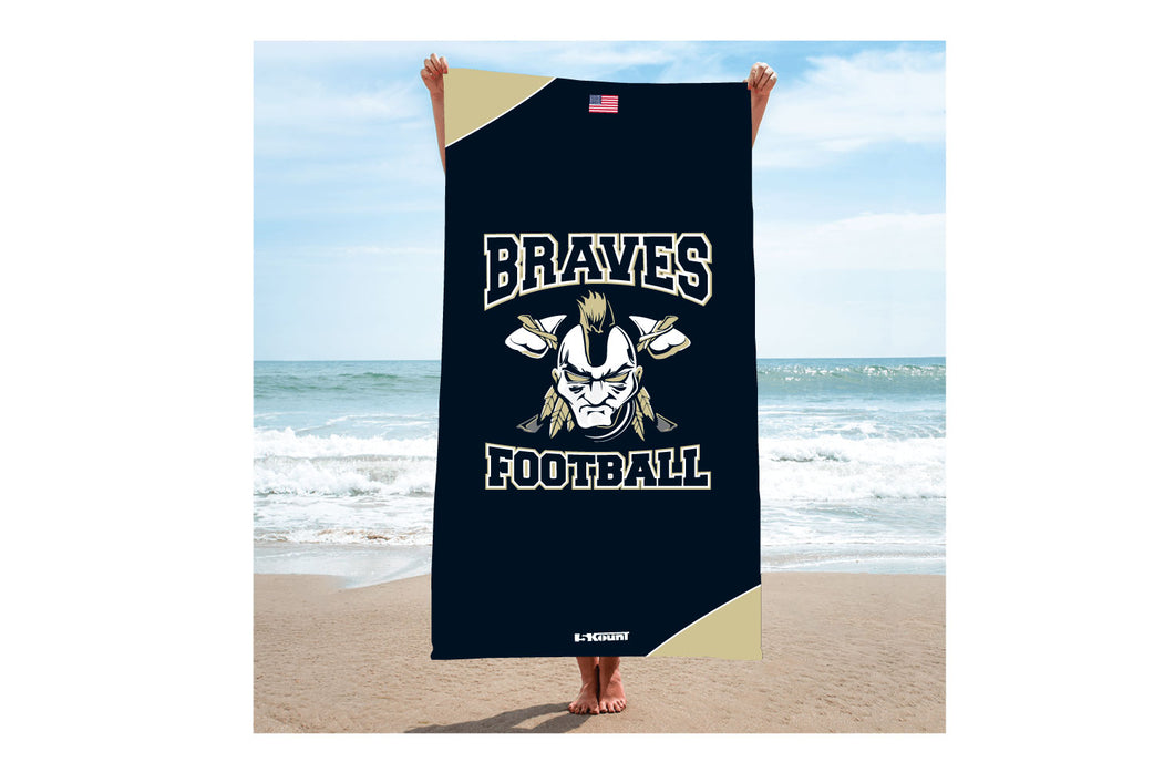 Braves Football Sublimated Beach Towel - Design 1