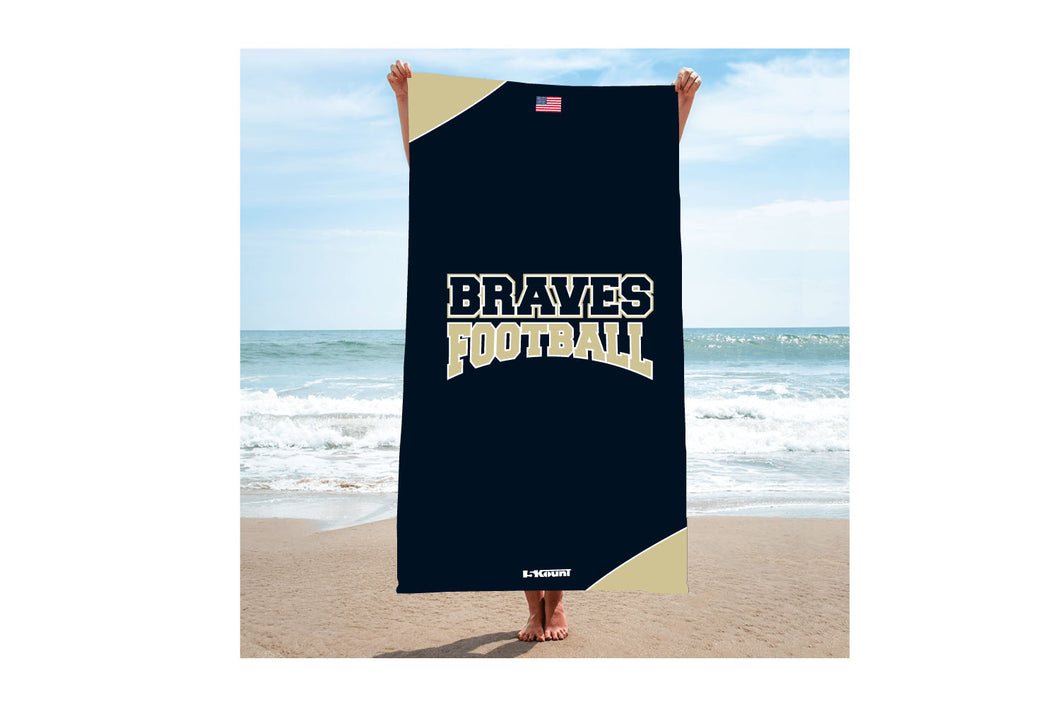 Braves Football Sublimated Beach Towel - Design 2