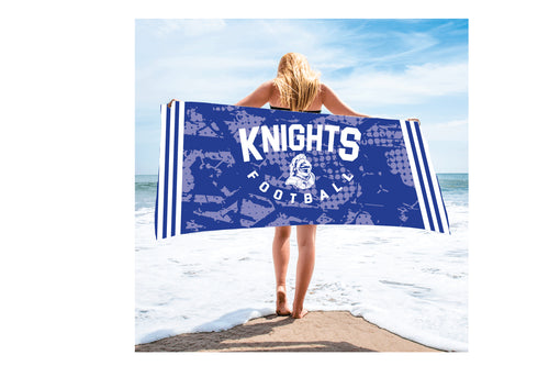 Lunenburg Knights Football Sublimated Beach Towel