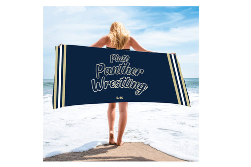 Platt Panther Wrestling Sublimated Beach Towel