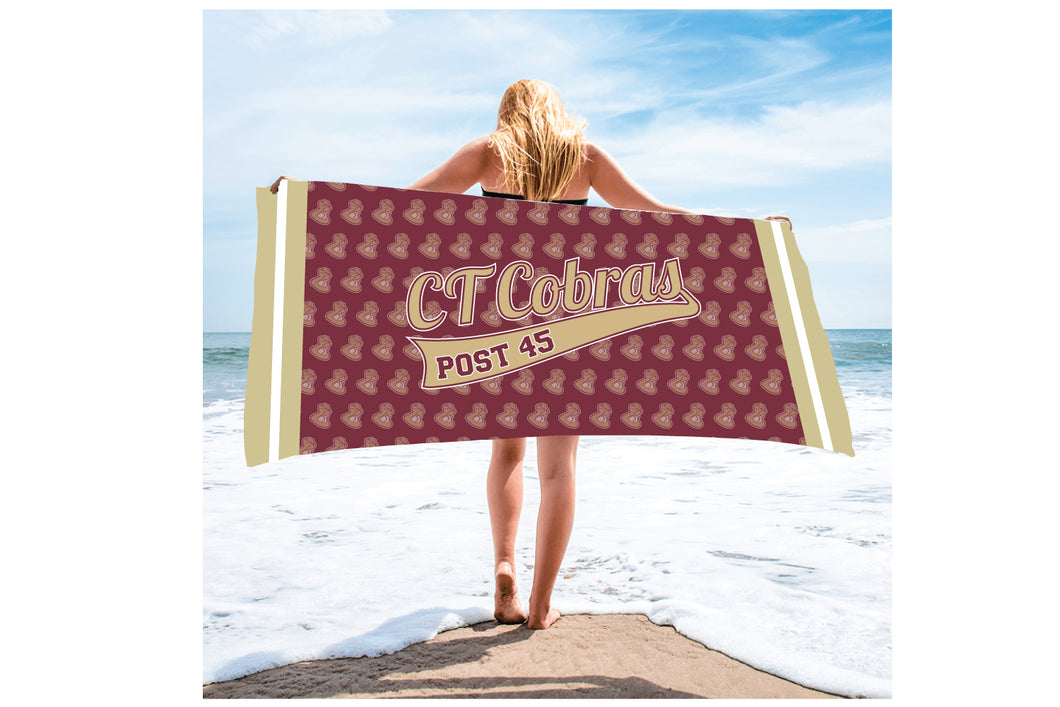 CT Cobras Sublimated Beach Towel