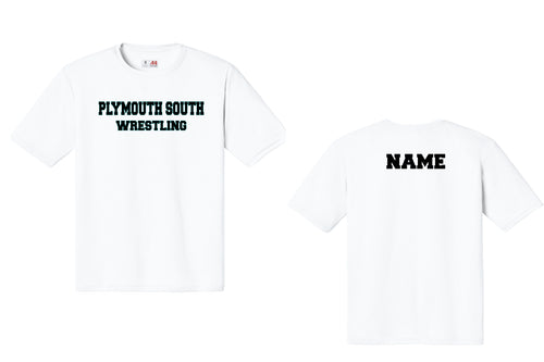 Plymouth South Wrestling Dryfit Performance Tee - White