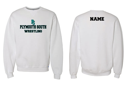 Plymouth South Wrestling Crewneck Sweatshirt - White