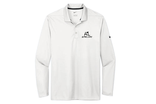 Alpha Links Nike Long Dry-Fit Polo - White