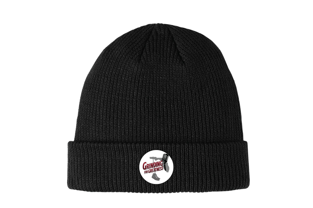 Grinding For Greatness Wrestling Beanie Hat - Black