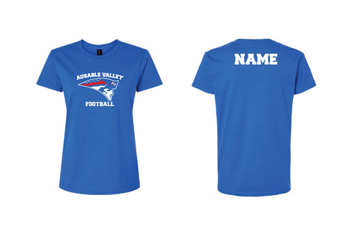 AuSable Patriots Football New Cotton Women's Crew Neck Tee - Royal