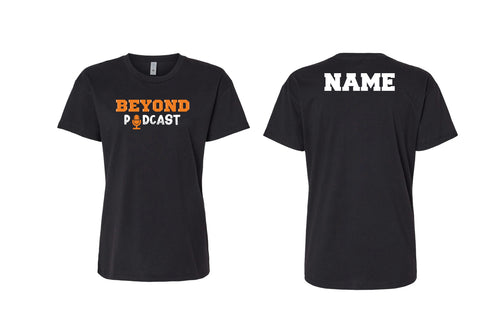 Beyond Podcast Cotton Women's Crew Neck Tee - Black