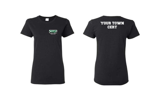 CERT Response Team Cotton Women's Crew Tee - Black