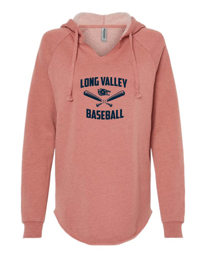 Long Valley Baseball Ladies' Cotton Hoodie - Dusty Rose