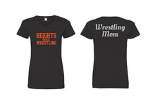 Hasbrouck Heights Wrestling Mom Glitter Cotton Women's Tee - Black