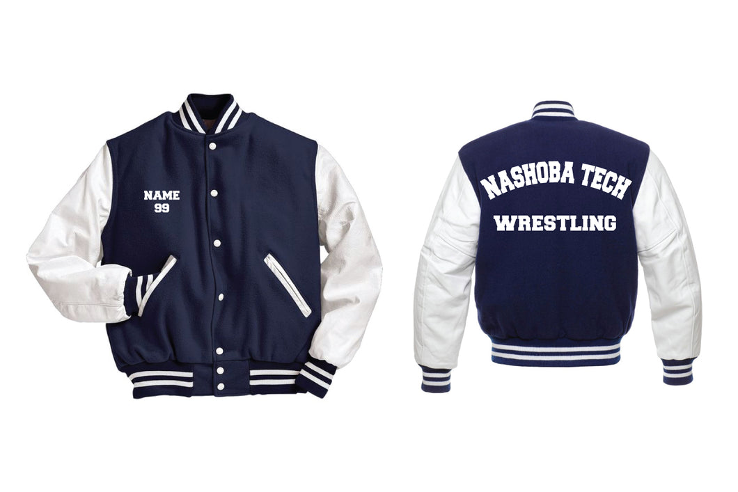 Nashoba Tech Varsity Jacket - Navy/White (Wrestling)
