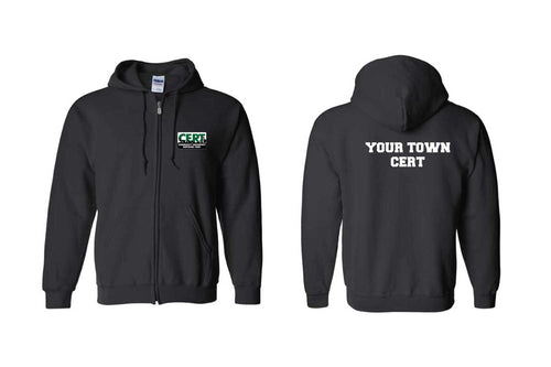 CERT Response Team Cotton Zip-Up Hoodie (Black)
