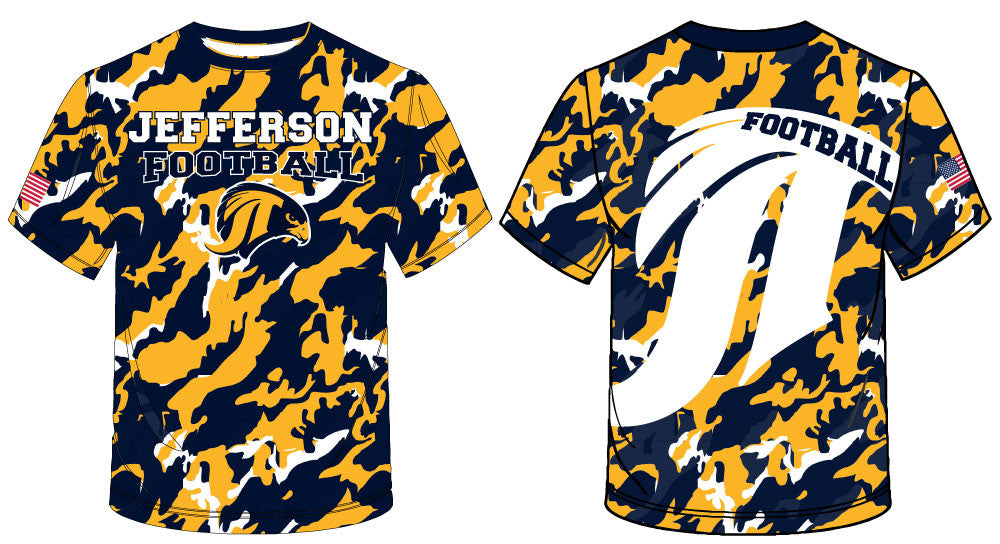 Jefferson Football Sublimated Camo Shirt - 5KounT