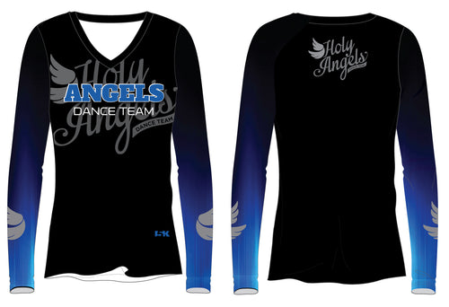 Angels Dance Team Sublimated Long Sleeve Shirt - Black - 5KounT