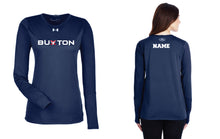 Buxton Under Armour Ladies' Long Sleeve Dryfit T-shirt - Navy - 5KounT2018