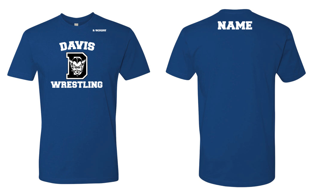 Davis Wrestling Cotton Crew Tee - Royal - 5KounT2018