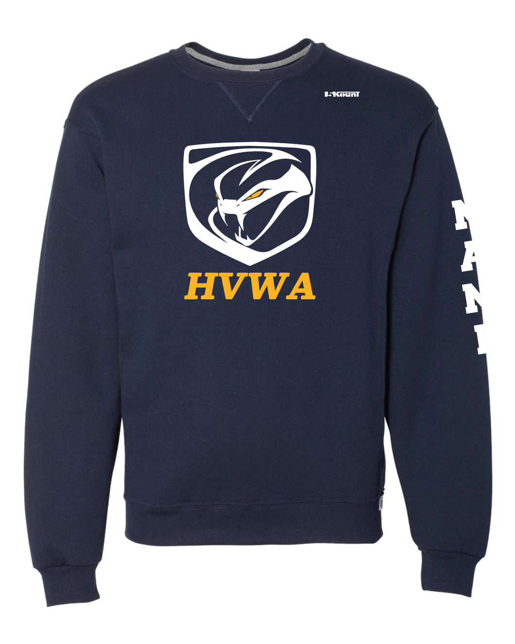 HVWA Russell Athletic Cotton Crewneck Sweatshirt - Navy - 5KounT2018