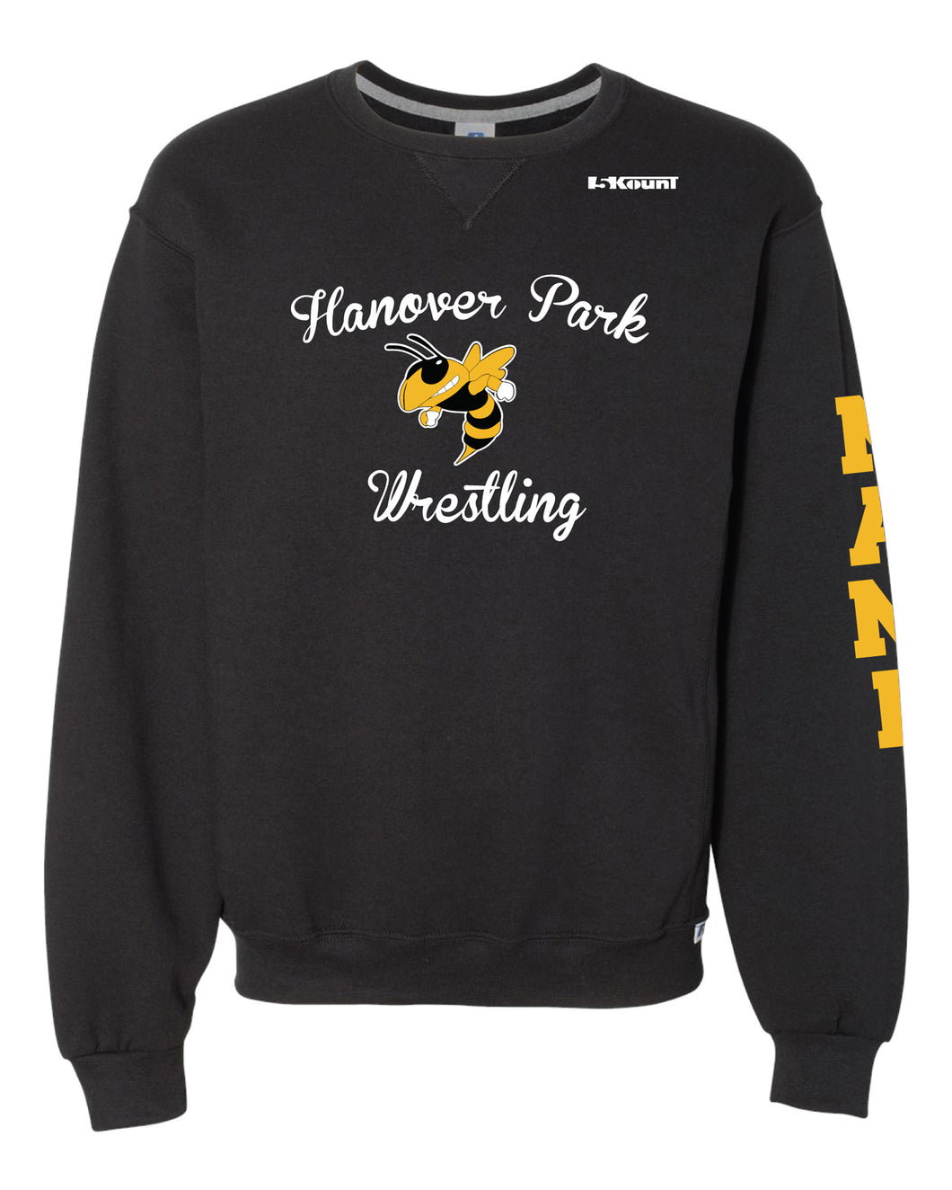Hanover Park Wrestling Russell Athletic Cotton Crewneck Sweatshirt - Black - 5KounT2018