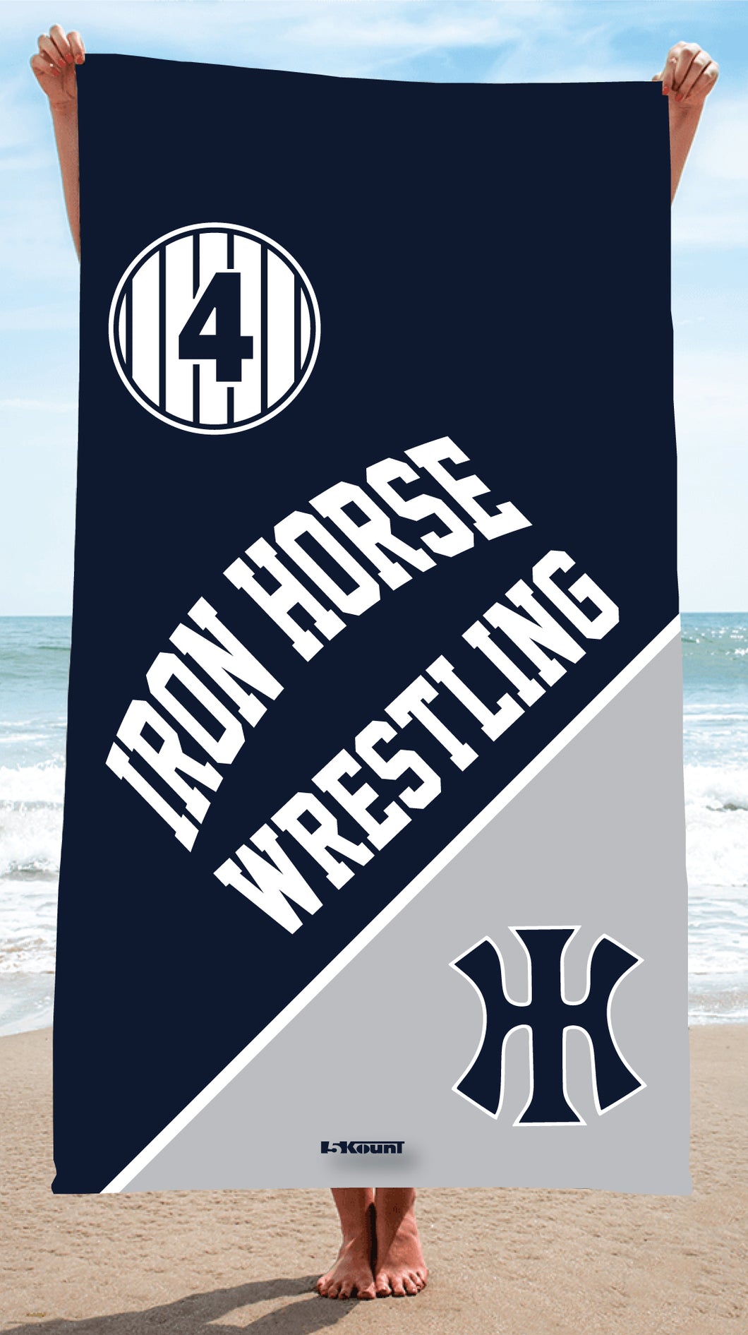 Iron Horse Wrestling Sublimated Beach Towel - 5KounT2018
