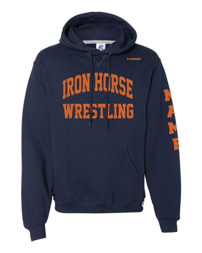 Iron Horse Wrestling Russell Athletic Cotton Hoodie - Navy - 5KounT2018