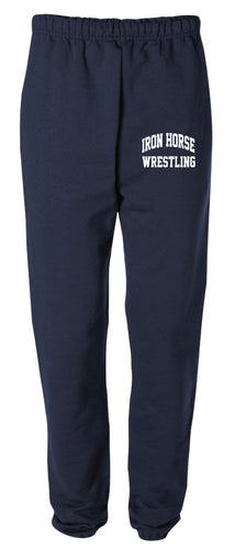 Iron Horse Wrestling Cotton Sweatpants - Navy - 5KounT2018