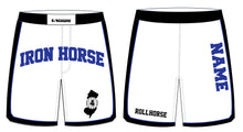 Iron Horse Wrestling Sublimated Fight Shorts - White/Royal - 5KounT2018