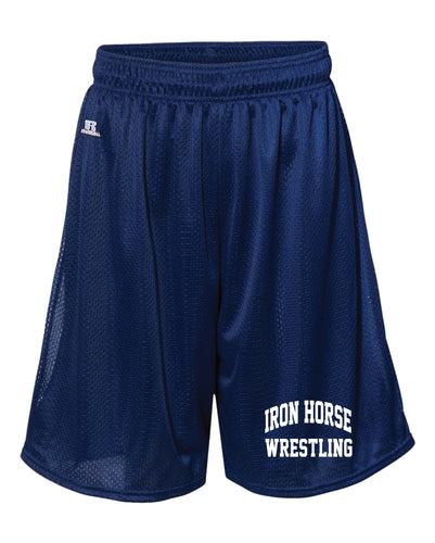 Iron Horse Wrestling Russell Athletic  Tech Shorts - Navy - 5KounT2018