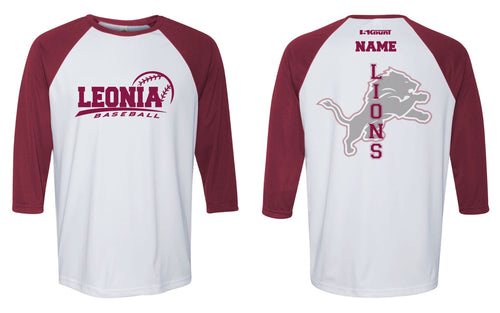Leonia HS Baseball Shirt  - Maroon/White - 5KounT2018