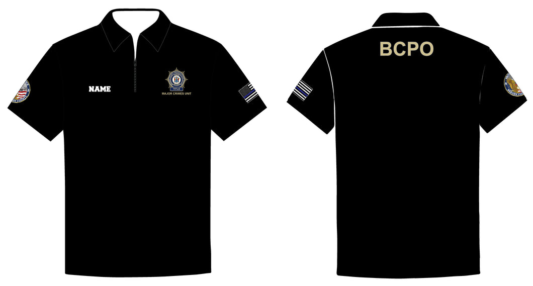 BCPO Officer's Sublimated Polo - Solid Black - 5KounT2018