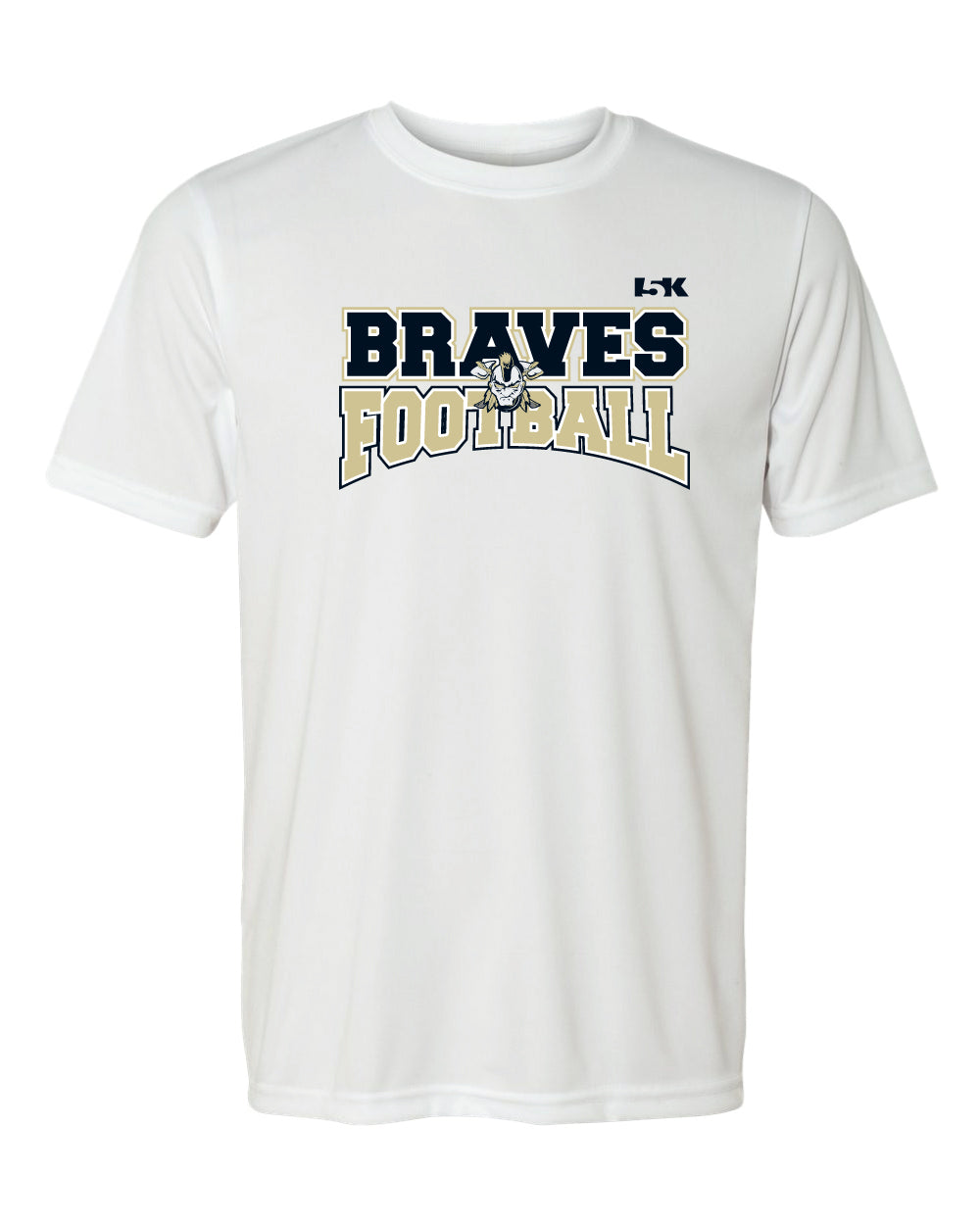 Braves Football Dryfit Performance Shirt Style 2- White - 5KounT2018