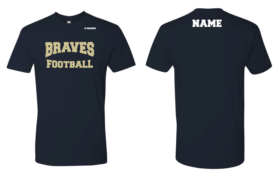 Braves Football Crew Tee - Navy Style 2 - 5KounT2018