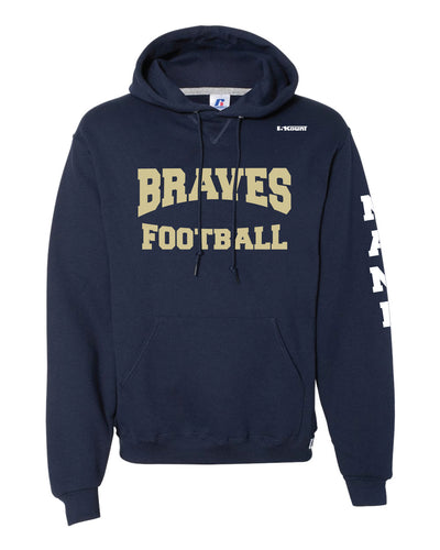 Braves Football Russell Athletic Cotton Hoodie - Navy Style 2 - 5KounT2018