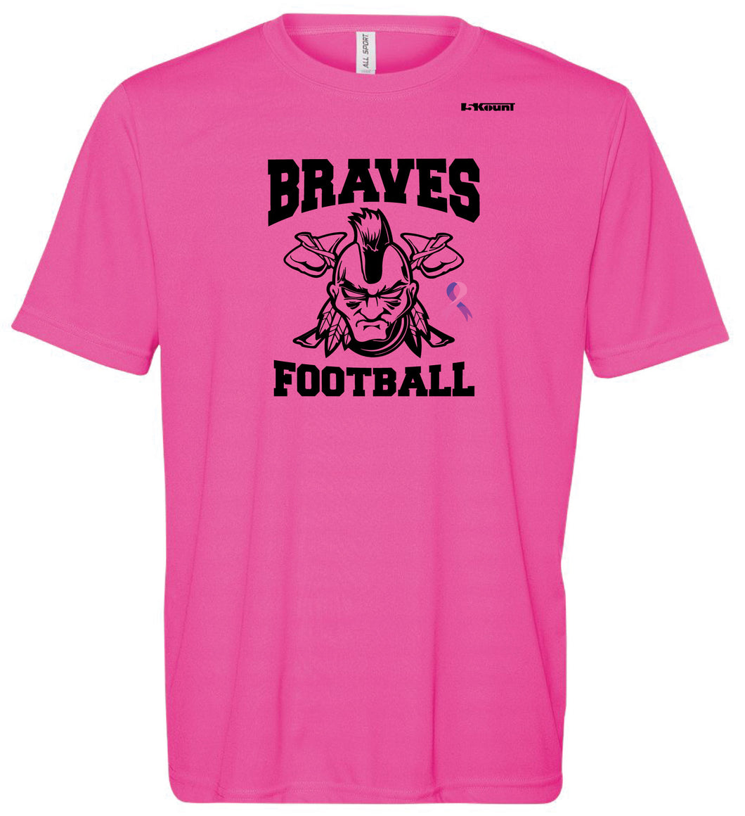 Braves Football Dryfit Performance Tee - Sport Charity Pink - 5KounT2018