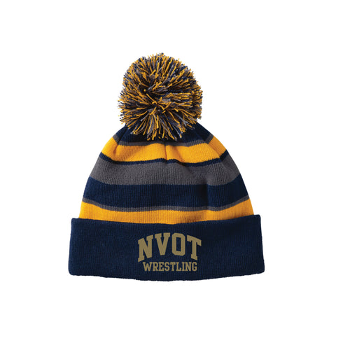 NVOT Wrestling Pom Beanie - Navy - 5KounT