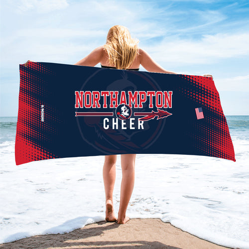Northampton Indians Cheer Sublimated Beach Towel - 5KounT2018