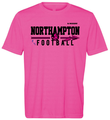 Northampton Indians Football Men's DryFit Performance Tee - Sport Charity  Pink