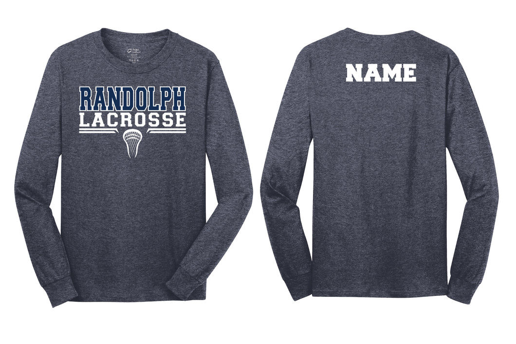 Randolph Lacrosse Long Sleeve Cotton Tee - Heather Navy - 5KounT2018