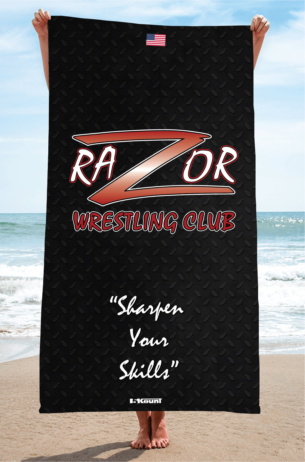 Razor Wrestling Club Sublimated Beach Towel - 5KounT2018