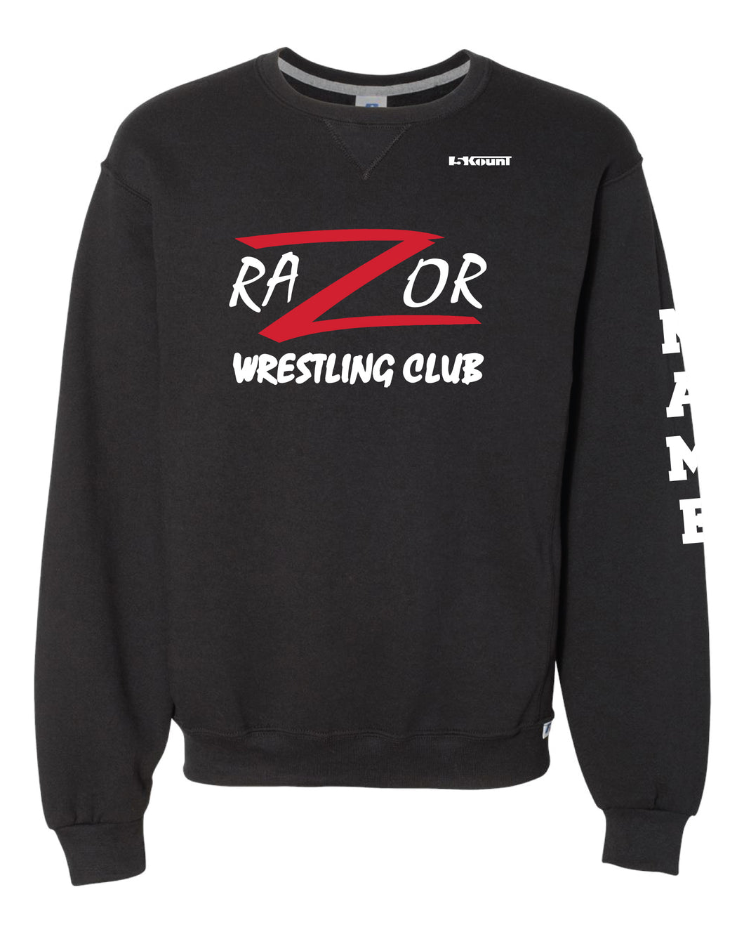Razor Wrestling Club Russell Athletic Cotton Crewneck Sweatshirt - Black - 5KounT2018